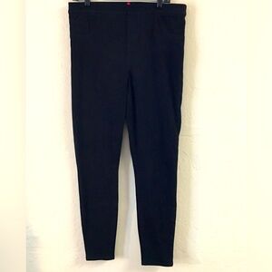 Spanx Pull On Stretch Denim Jeans Jeggings XL Black Casual Denim